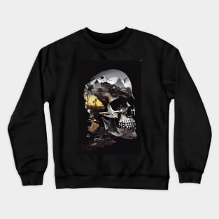 Skull Collage - Dark and Edgy Art Print, Clothing, and Accessories Crewneck Sweatshirt